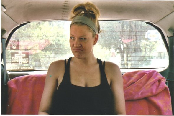 Lexi in the mini van